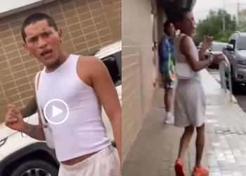 Os dois já são conhecidos e ficam na área do estacionamento abordando clientes. Foto: Reprodução