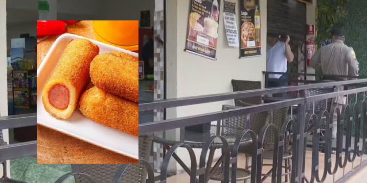 O homem teria colocado o alimento inteiro na boca. Foto: Reprodução