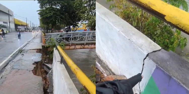 Um motociclista fez o registro da situação. Foto: Reprodução