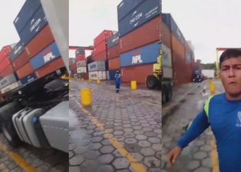 Homem grava vídeo sendo agred1d0 por motorista dentro do Porto Chibatão: 'Vai pagar por isso'