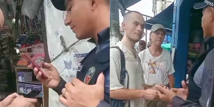 Fluente em três línguas, soldado da PM viraliza ao auxiliar gringos no Centro de Manaus; VÍDEO