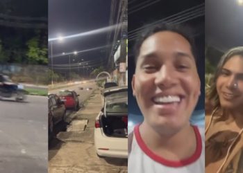Vídeo: Influenciadores de Manaus ficam rindo após presenciarem ac1dente de moto