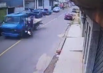 O acidente ocorreu na tarde desta segunda-feira (20). Foto: Reprodução