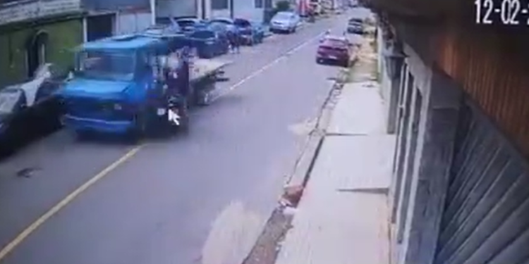 O acidente ocorreu na tarde desta segunda-feira (20). Foto: Reprodução