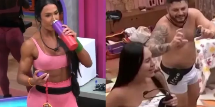 Gracyanne não gostou da atitude de Marcelo e Arleane. Foto: Reprodução