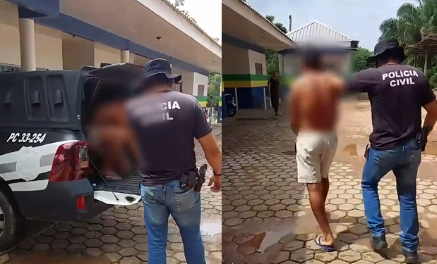 O homem foi preso após o crime ser denunciado. Foto: Divulgação/PC-AM