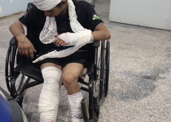 Daniel saiu todo arrebentado. Foto: Reprodução