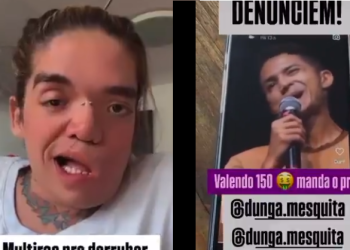 Leandrinha fez um vídeo onde demonstrou todo o seu aborrecimento. Foto: Reprodução