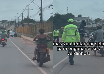 A mulher até escapou, mas depois foi interceptada. Foto: Reprodução