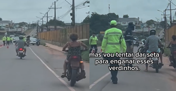 A mulher até escapou, mas depois foi interceptada. Foto: Reprodução