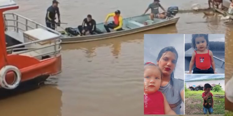 Buscas por mãe e filhos que estavam em flutuante destruído por balsa continuam em Manicoré