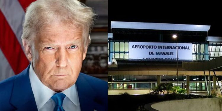 Avião com brasileiros deportados por Donald Trump pousa em Manaus