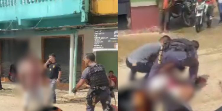 Vídeo: Homem banca de 'machão' e tenta partir pra cima de PM no interior do Amazonas