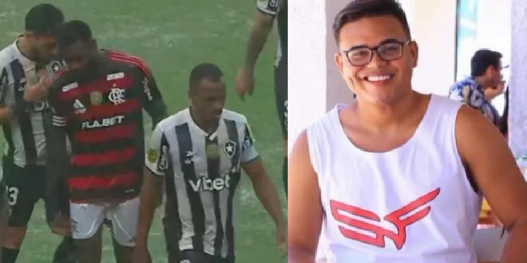 O jogo teve que ser paralisado por mais de 30 minutos. Foto: Reprodução