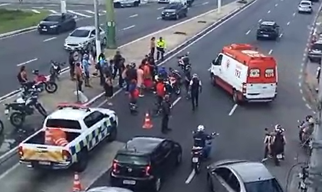 O acidente ocorreu na tarde desta terça-feira (18). Foto: Reprodução