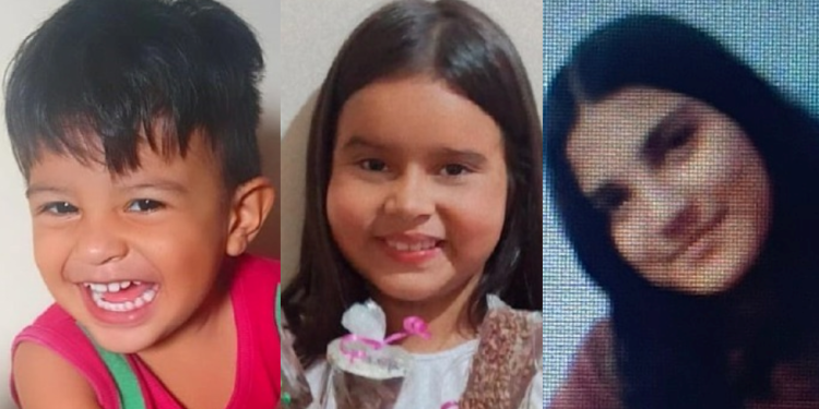 As crianças têm 3 e 9 anos e a adolescente 14 anos. Foto: Divulgação/PC-AM