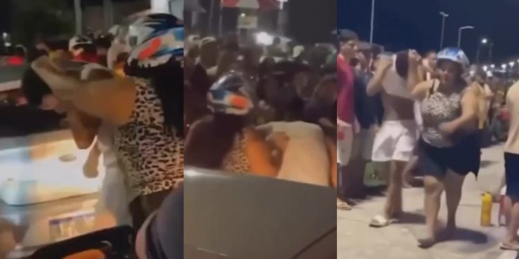 Vídeo: Mãe 'raiz' pega o filho pelos cabelos e o tira de festa na frente de todo mundo em Manaus