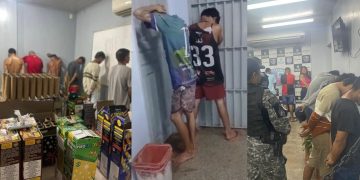 Vídeo: Delegacias do Amazonas lotam de membros de facçã0 que soltaram fogos para o CV