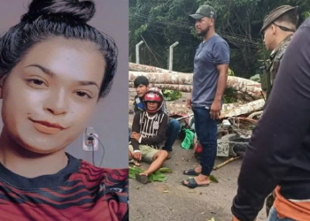 Noêmi Dantas foi levada ao hospital, mas depois não resistiu. Foto: Reprodução