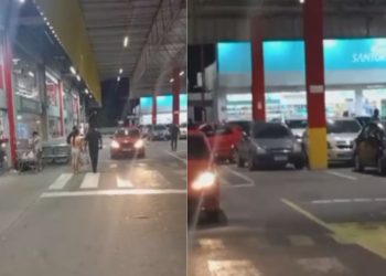 "Pegou ele com a amante": Esposa flagra o marido fazendo compras com 'a outra' no Nova Era em Manaus