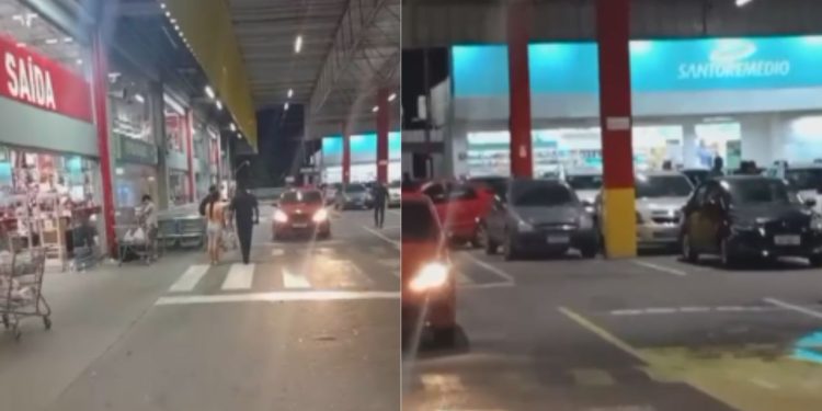 "Pegou ele com a amante": Esposa flagra o marido fazendo compras com 'a outra' no Nova Era em Manaus