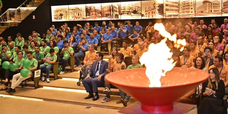 A solenidade marcou o início das atividades esportivas e também celebrou o Dia Mundial da Saúde. Foto: Divulgação