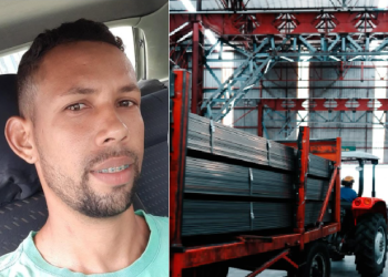 Ele foi esmagado por uma chapa de aço que pesava entre 600 kg e 1 tonelada aproximadamente. Foto: Reprodução