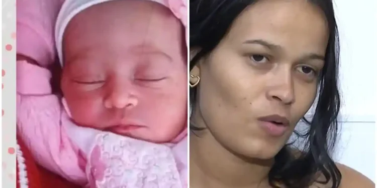 A mãe, Eduarda Silva de Oliveira, de 22 anos, confessou o crime e desmaiou logo após. Foto: Divulgação