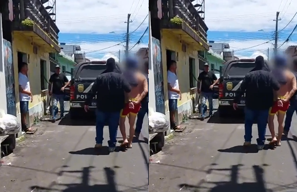 Homem é pr3s0 por sequ3strar e ext0rquir R$ 20 mil de mulher na saída do Adrianópolis. Foto: Divulgação/PC-AM