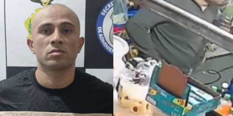 Ele foi preso pela Rocam após ter sua imagem divulgada como foragido pela PC-AM. Foto: Reprodução