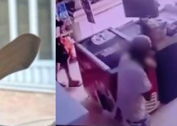 IMAGEM FORTE: Idoso sobrevive após ficar com a faca cr4vada no pescoço