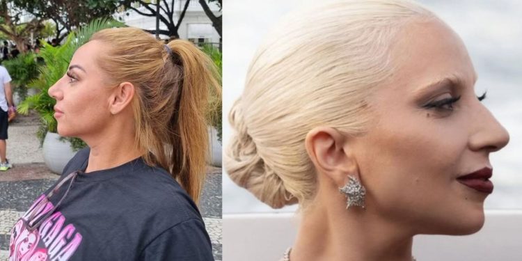 'Lady Gaga de Manaus' dá o que falar em Copacabana ao mostrar semelhança com a cantora