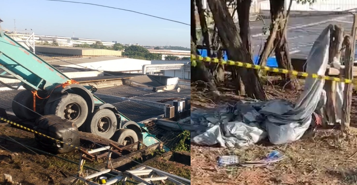 O acidente ocorreu na manhã desta segunda-feira (19). Foto: Reprodução