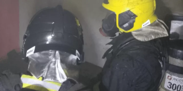 O Corpo de Bombeiros foi acionado e, apesar do susto, ninguém ficou ferido. Foto: Divulgação