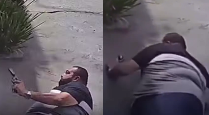 Ele caiu em frente ao estabelecimento. Foto: Reprodução