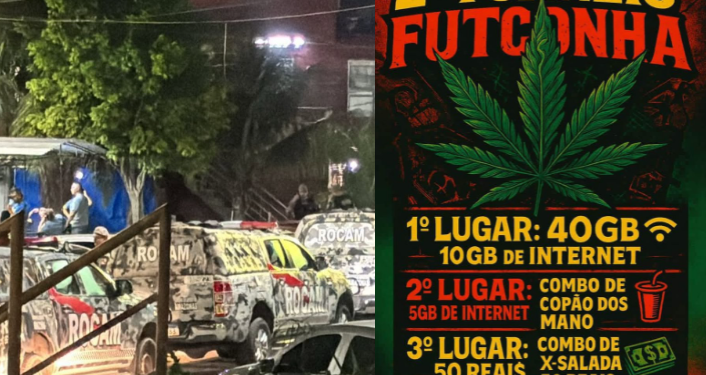 A polícia acabou com o evento. Foto: Reprodução