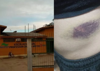 O caso ocorreu na Escola Estadual Professor Chagas Mattos. Foto: Reprodução