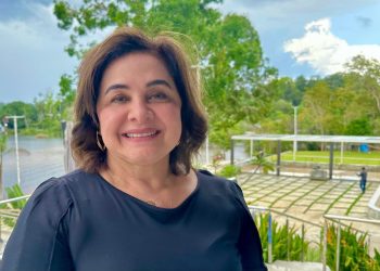 A pré-candidata ao Governo do Estado, a Professora Maria do Carmo fez sua estreia na propaganda partidária do PL-AM. Foto: Divulgação