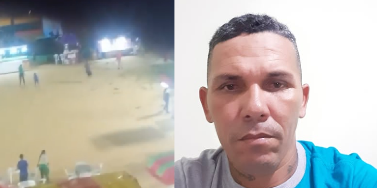 A temporada de festa junina começou com sangu3 no campo de futebol do bairro na noite de domingo (1º). Foto: Divulgação