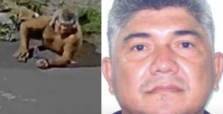 Câmeras de segurança flagraram Antônio no chão. Foto: Reprodução