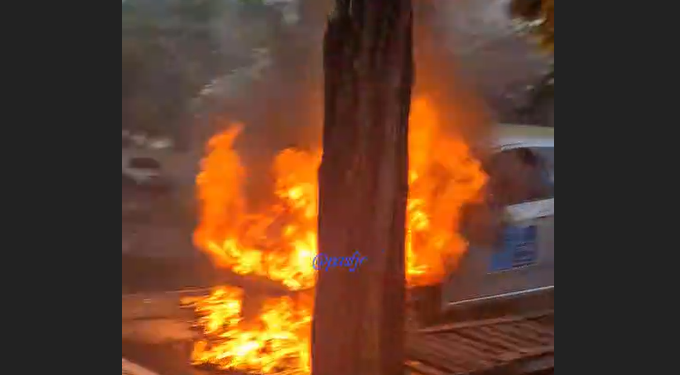 O incidente ocorreu logo nas primeiras horas da manhã desta quinta-feira (12). Foto: Reprodução