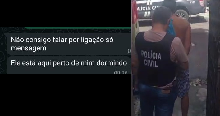 O companheiro dela, autor das agressões foi preso em flagrante. Foto: Erlon Rodrigues e Divulgação/PC-AM