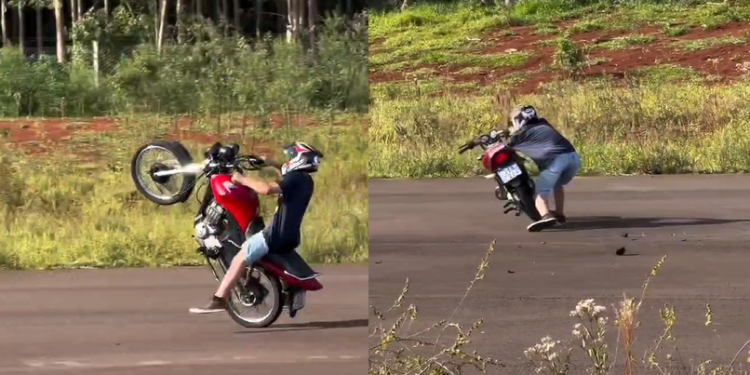 O resultado foi uma sequência de quedas desengonçadas que deixou internautas às gargalhadas. Foto: Reprodução
