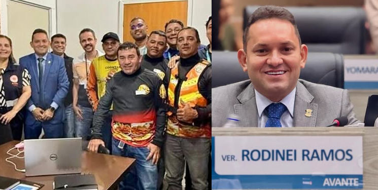 Rodinei Ramos (Avante) foi presidente da Associação dos Mototaxistas do Amazonas e mantém laços até hoje. Foto: Reprodução/Instagram