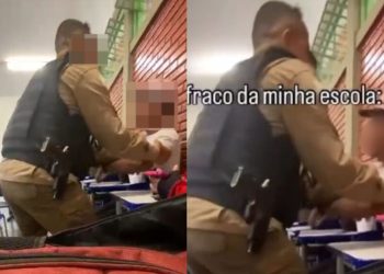 Garoto de 17 anos é retirado à força de escola por PM após desobedecer suspensão; veja o vídeo