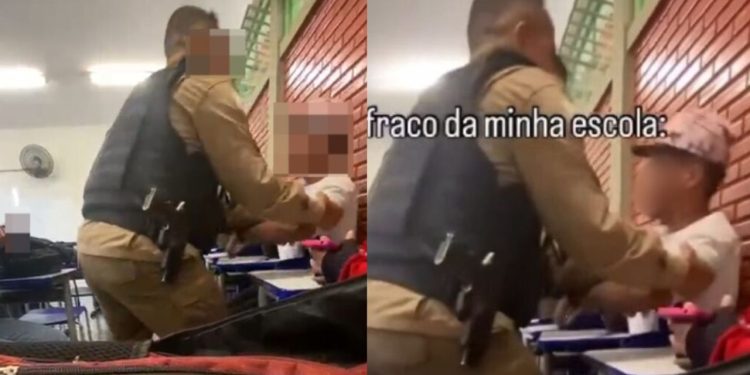 Garoto de 17 anos é retirado à força de escola por PM após desobedecer suspensão; veja o vídeo