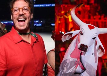 Fábio Porchat comemora vitória do Garantido e provoca o Caprichoso em meio à polêmica do resultado