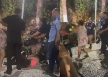 'Chamou meu filho de macaco': mãe dá tap4s no rosto de estudante na entrada da Fametro