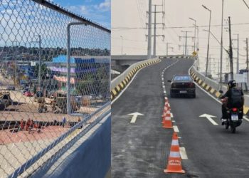 No fim da obra e após m0rt3s de motoqueiros, grades são colocadas no Viaduto Rei Pelé