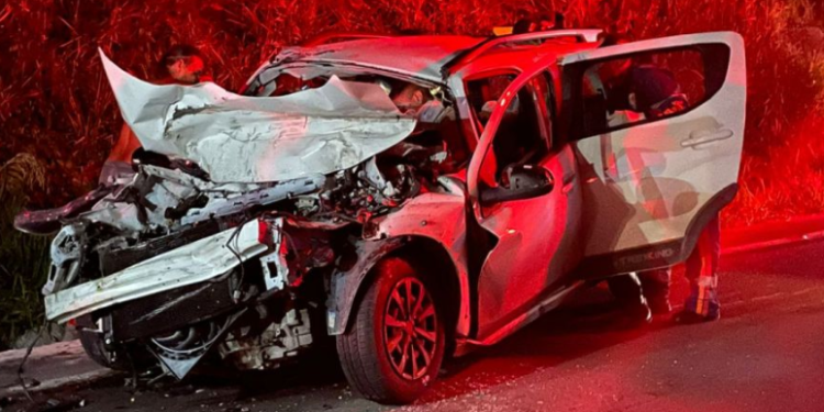 O acidente ocorreu nesta madrugada. Foto: Reprodução